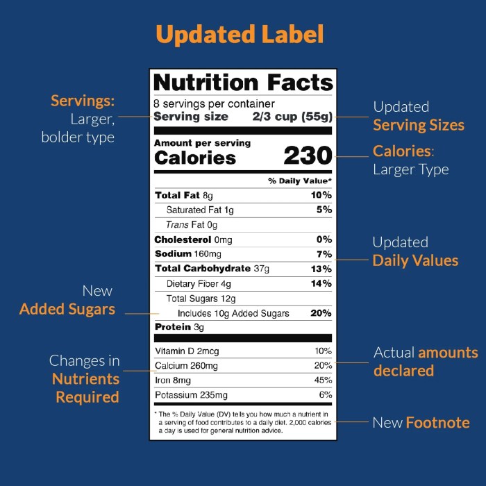 Blank nutrition facts long